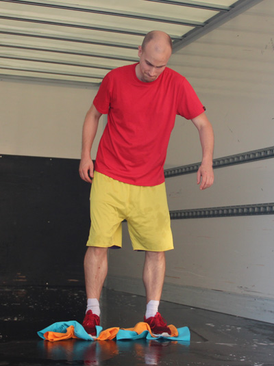 LKW putzen beim Basketballcamp HOOP-CAMPS LKW