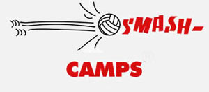 SMASH-CAMPS steht für Volleballcamps Volleyballcamps Logo